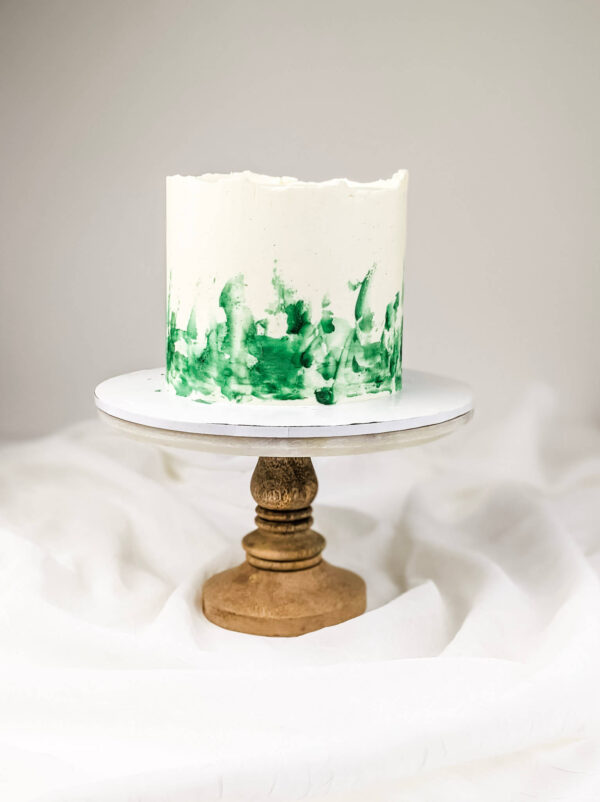 green-watercolor-cake