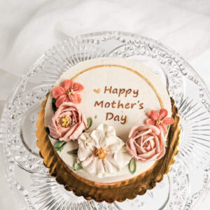 Mother's Day Cake Buttercream Florals Happy Mothers Day Writing